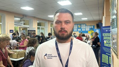 Сергій Мусієнко, координатор транзитного центру для евакуйованих