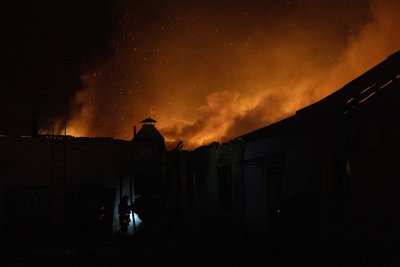 Пожежа через обстріли Краматорська на Донеччині