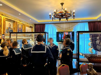 Children from Shchaslyvtseve during training at the Nakhimov naval school in Sevastopol Children from Shchaslyvtseve during training at the Nakhimov naval school in Sevastopol