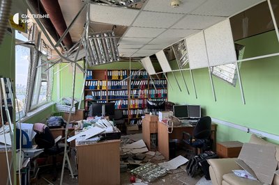 Приміщення "5 каналу" було пошкоджене внаслідок атаки на Київ
