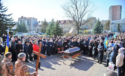 Чортківська міська рада, похорон бійця, Микола Цюпак, прощання із бійцем Чортківська міська рада, похорон бійця, Микола Цюпак, прощання із бійцем