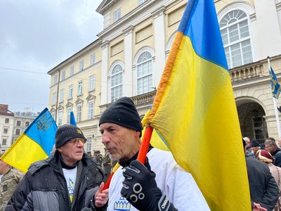 У Львові відзначають 33-тю річницю підняття прапора над Ратушею У Львові відзначають 33-тю річницю підняття прапора над Ратушею