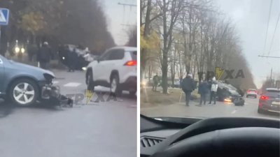 Одна з автівок перекинулась: у Черкасах на бульварі Шевченка сталась ДТП Одна з автівок перекинулась: у Черкасах на бульварі Шевченка сталась ДТП