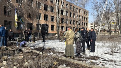 Акція памʼяті загиблих бійців 113-ї бригади ТрО на вулиці Селянській у Харкові, 2 березня 2026 року Акція памʼяті загиблих бійців 113-ї бригади ТрО на вулиці Селянській у Харкові, 2 березня 2026 року