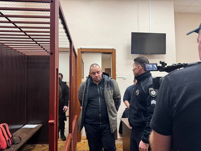 Колишній керівник СБУ Хакрківщини Роман Дудін у суді, 26 грудня 2025 року Колишній керівник СБУ Хакрківщини Роман Дудін у суді, 26 грудня 2025 року