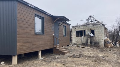 Модульні будинки, встановлені у Харкові за кошти меценатів
