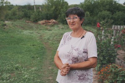 Валентина Лобінцева, жителька Протопопівки Харківської області, серпень 2025 року Валентина Лобінцева, жителька Протопопівки Харківської області, серпень 2025 року