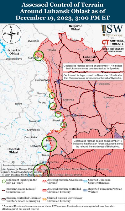 Карта боїв в Україні від Інституту вивчення війни ISW Карта боїв в Україні від Інституту вивчення війни ISW