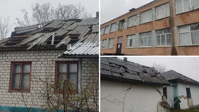На Кіровоградщині уламки російської ракети пошкодили вікна й дахи понад пів сотні будинків На Кіровоградщині уламки російської ракети пошкодили вікна й дахи понад пів сотні будинків