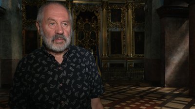 Завідувач науково-реставраційної майстерні Національного заповідника "Софія Київська" Анатолій Остапчук розповідає про те, як у Спасо-Преображенському соборі у Чернігові реставрують живопис ХІХ століття Завідувач науково-реставраційної майстерні Національного заповідника "Софія Київська" Анатолій Остапчук розповідає про те, як у Спасо-Преображенському соборі у Чернігові реставрують живопис ХІХ століття