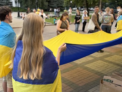 У Дніпрі пройшов 15-й день мітингів на підтримку Федорова У Дніпрі пройшов 15-й день мітингів на підтримку Федорова