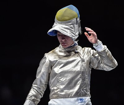 Українська фехтувальниця Ольга Харлан після поразки на Олімпіаді-2020 у Токіо Українська фехтувальниця Ольга Харлан після поразки на Олімпіаді-2020 у Токіо