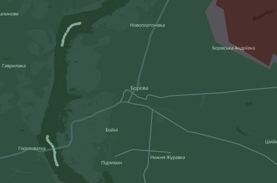 Борова на мапі Deepstate, 8 листопада 2025 Борова на мапі Deepstate, 8 листопада 2025