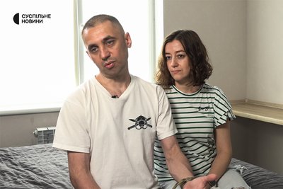 Костянтин Миргородський з дружиною Анастасією Обертас після полону Костянтин Миргородський з дружиною Анастасією Обертас після полону
