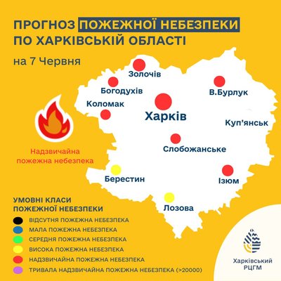 Попередження про пожежну небезпеку на Харківщині Попередження про пожежну небезпеку на Харківщині
