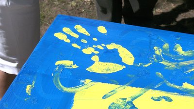 Ветерани, які отримали ампутації, створюють спільну картину. Вінниця.02.09.25 Ветерани, які отримали ампутації, створюють спільну картину. Вінниця.02.09.25