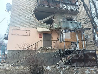 Наслідки обстрілів Бахмута 1 лютого. Фото: Facebook / Олексій Рева Наслідки обстрілів Бахмута 1 лютого. Фото: Facebook / Олексій Рева