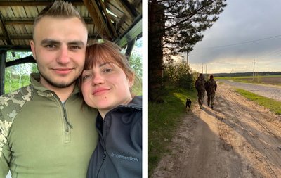 Ольга Ушакова та Андрій Чертов під час служби у 47-й бригаді на Запорізькому напрямку. Андрій загинув в Оріхові 30 липня 2023 року Ольга Ушакова та Андрій Чертов під час служби у 47-й бригаді на Запорізькому напрямку. Андрій загинув в Оріхові 30 липня 2023 року