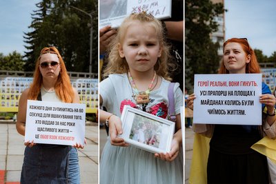 Акція в Житомирі на підтримку військовополонених та зниклих безвісти: ми пам'ятаємо про теракт в Оленівці Акція в Житомирі на підтримку військовополонених та зниклих безвісти: ми пам'ятаємо про теракт в Оленівці