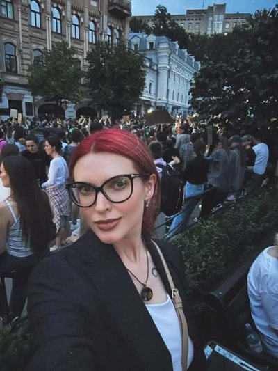Тетяна Власова на мітингу в Києві Тетяна Власова на мітингу в Києві