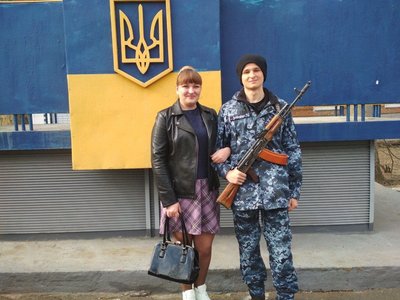 Володимир Католіченко з мамою Іриною Володимир Католіченко з мамою Іриною
