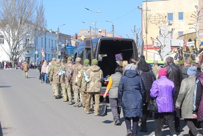 Прощальна процесія в Умані, 21 березня 2025 року Прощальна процесія в Умані, 21 березня 2025 року
