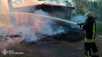 Пожежник гасить пожежу у лісі під Черніговом 27 травня 2024 року Пожежник гасить пожежу у лісі під Черніговом 27 травня 2024 року