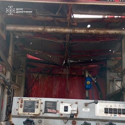 Автоцистерна ДСНС після удару БпЛА 26 жовтня 2026 року Автоцистерна ДСНС після удару БпЛА 26 жовтня 2026 року