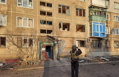 Наслідки обстрілів Донеччини 13 березня. Фото: сайт поліції Донеччини
