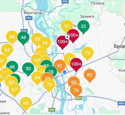 Наслідки атаки РФ: у Києві утворився смог через пожежі Наслідки атаки РФ: у Києві утворився смог через пожежі