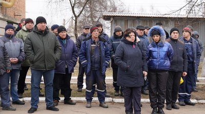 На Охтирській ТЕЦ відбувся мітинг до третіх роковин загибелі зміни тепловиків