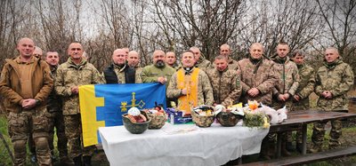 Великдень в ЗСУ, як військові з Тернопільщини освячували паски, 105 бригада