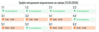 Графіки вимкнень електроенергії Графіки вимкнень електроенергії