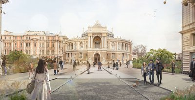 В Одесі показали проєкти благоустрою Театральної площі