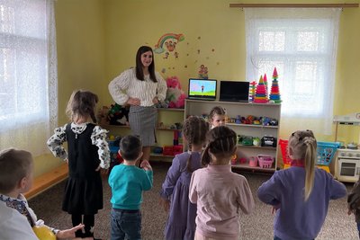 Діти в дитсадку в селі Самакова Конятинської громади Діти в дитсадку в селі Самакова Конятинської громади