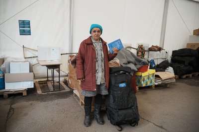 Евакуйована жителька Купʼянська Любов Соболєва, 13 квітня 2026 року Евакуйована жителька Купʼянська Любов Соболєва, 13 квітня 2026 року