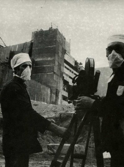 Кадр з фільму "Чорнобиль — хроніка важких тижнів" (1986) Володимира Шевченка Кадр з фільму "Чорнобиль — хроніка важких тижнів" (1986) Володимира Шевченка