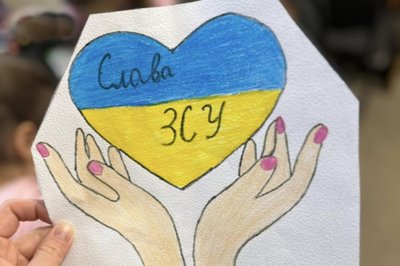 Малюнки для військових, діти створили листівки, Тернопіль, березень 2025 Малюнки для військових, діти створили листівки, Тернопіль, березень 2025