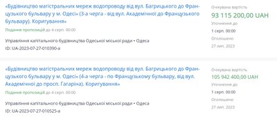В Одесі оголосили чотири тендери на понад 400 мільйонів для побудови водопроводу В Одесі оголосили чотири тендери на понад 400 мільйонів для побудови водопроводу