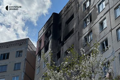 Удар дрона по будинку у Краматорську Удар дрона по будинку у Краматорську