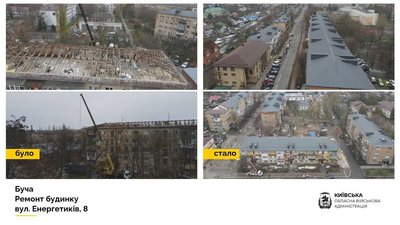 У Бучі відновили багатоповерхівку, пошкоджену росіянами У Бучі відновили багатоповерхівку, пошкоджену росіянами