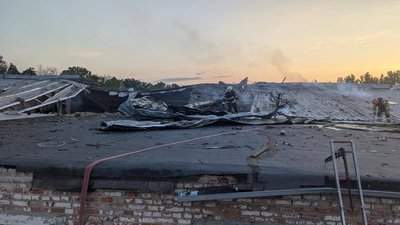 Зруйноване агропідприємство у Вишневій на Харківщині 25 травня 2025 року