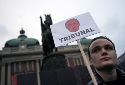 У Сербії протестували проти вторгнення РФ в Україну