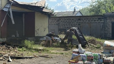 Наслідки обстрілу Білозерське Донецька область 14 серпня 2025 рік Наслідки обстрілу Білозерське Донецька область 14 серпня 2025 рік