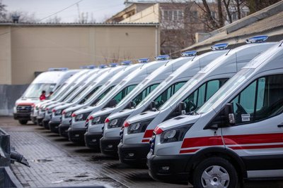 Одеська область отримала 14 нових реанімобілів від Фундації Олени Зеленської Одеська область отримала 14 нових реанімобілів від Фундації Олени Зеленської