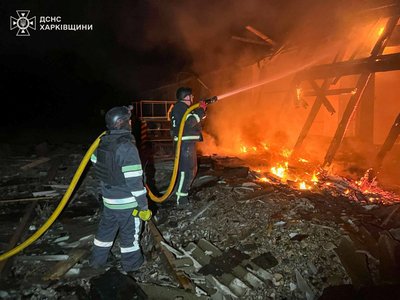 У Великому Бурлуці зайнявся склад агропідприємства після ударів РФ