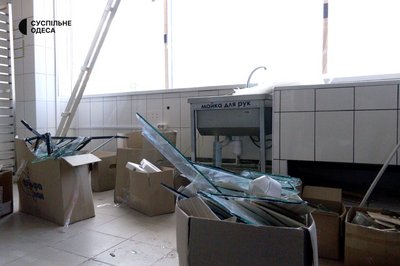 Зруйнована кухня ресторану в Одесі Зруйнована кухня ресторану в Одесі