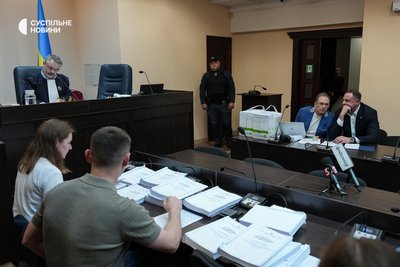 Суддя Віктор Ногачевський, прокурори та екскерівник ОП Андрій Єрмак з адвокатом у перший день судового засідання з обрання Єрмаку запобіжного заходу. Київ, 12 травня 2026 року Суддя Віктор Ногачевський, прокурори та екскерівник ОП Андрій Єрмак з адвокатом у перший день судового засідання з обрання Єрмаку запобіжного заходу. Київ, 12 травня 2026 року