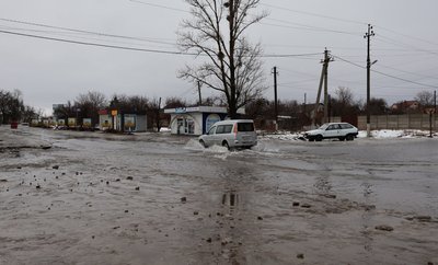 Підтоплення дороги на Харківщині Підтоплення дороги на Харківщині