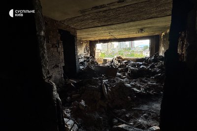 Загинуло подружжя: під час нічної атаки безпілотник РФ влучив у дев'ятиповерхівку у столичній Солом'янці